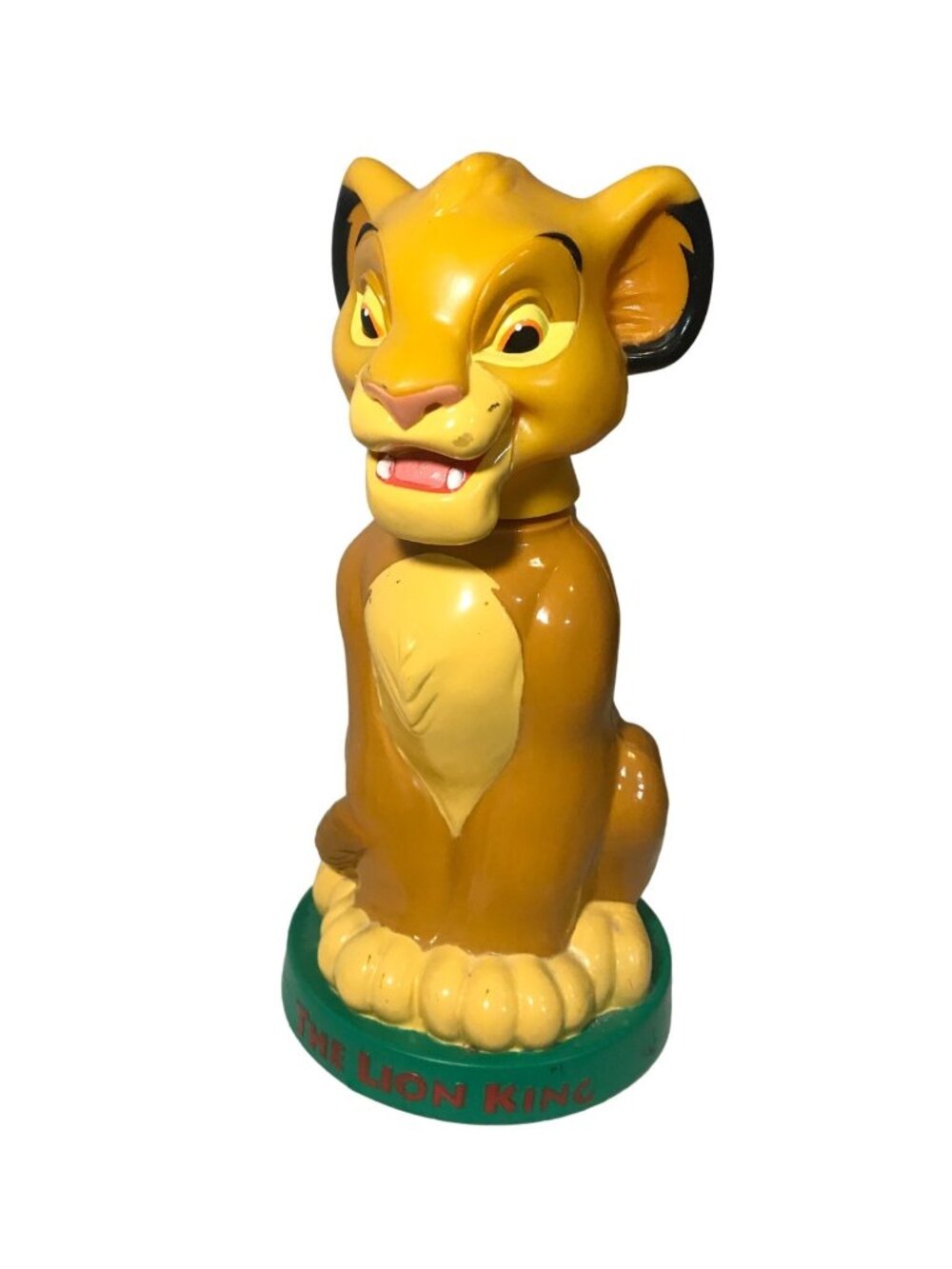 The Lion King Simba Vintage Plastic Bath Bottle Empty 8" Disney Collectible